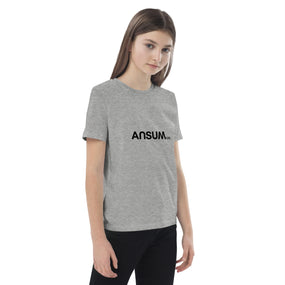 Ansumco. Girls Organic Grey Cotton T-Shirt Ansumco.